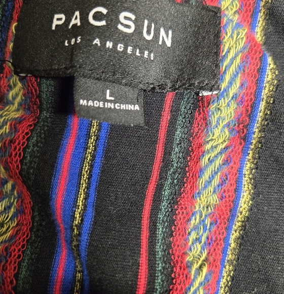 PacSun Multi Color Men's Patterened Relaxed Tank Top Sz Large - Picture 3 of 5
